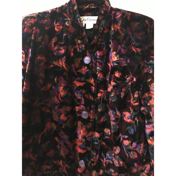 Rare Vintage Gabiano Burned Velvet Blazer, Size L - Picture 5 of 8